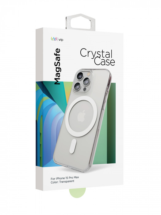 Чехол защитный "vlp" Crystal case с MagSafe для iPhone 15 Pro Max прозрачный