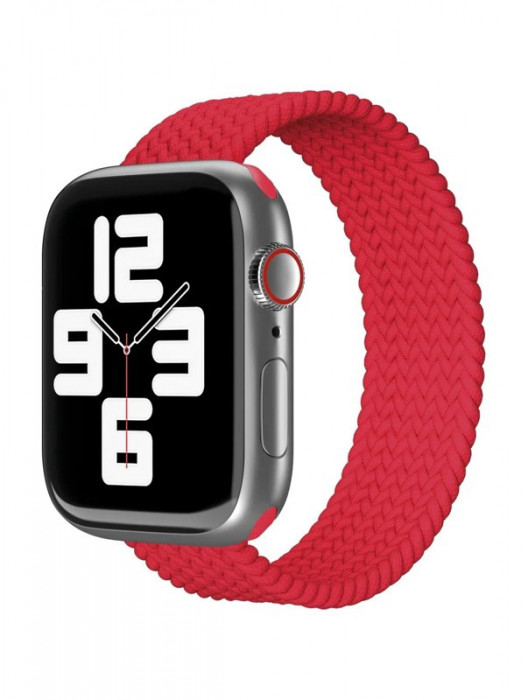 Ремешок нейлоновый плетёный "vlp" для Apple Watch 38/40/41 L/XL красный
