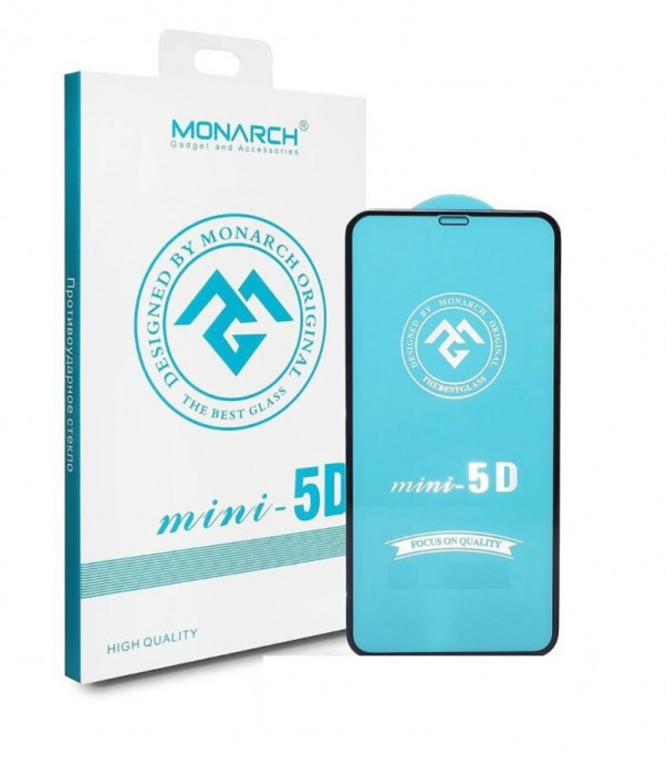 Защитное стекло Mini 5D Monarch для iPhone 12 Pro Max Черное