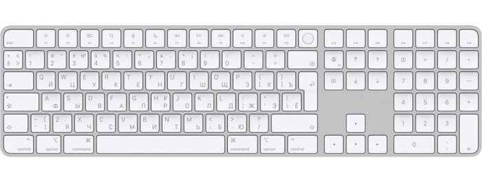 Клавиатура Apple Magic Keyboard with Touch ID and Numeric Keypad Белый (MK2C3)