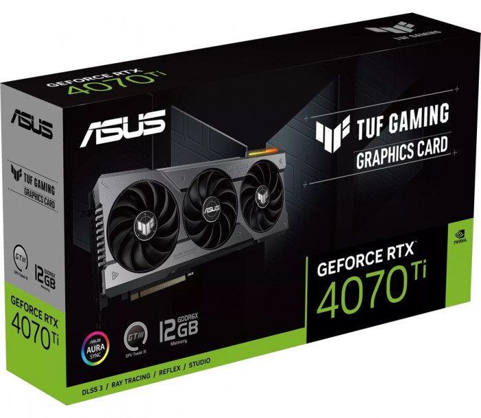 Видеокарта ASUS TUF Gaming GeForce RTX 4070 Ti 12GB (TUF-RTX4070TI-12G-GAMING), Retail