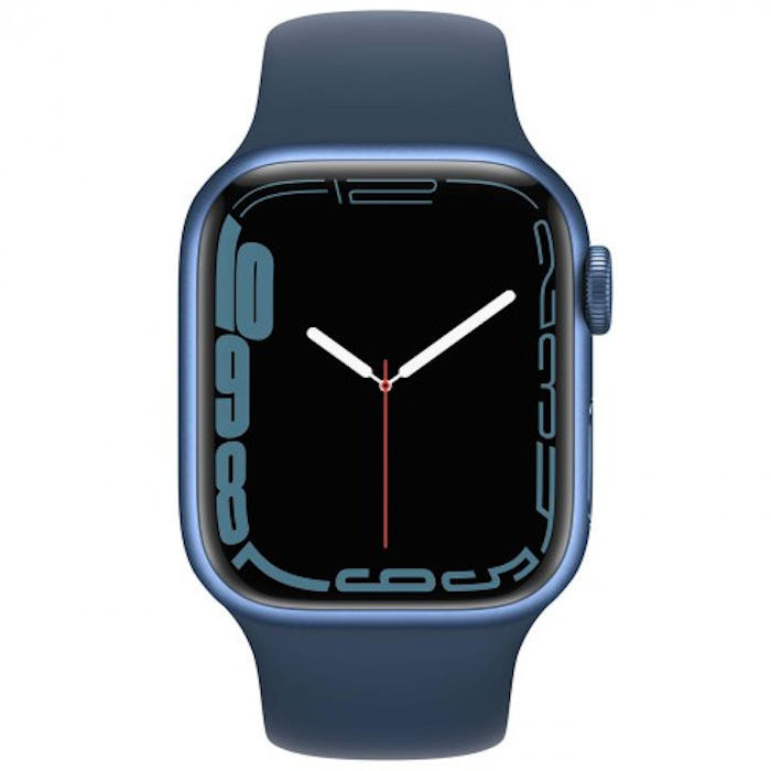 Умные часы Apple Watch Series 7 GPS 45mm Aluminum Case with Sport Band Синий