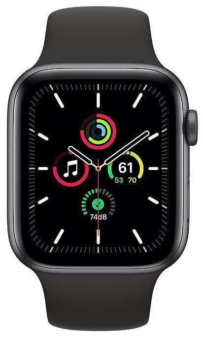 Умные часы Apple Watch SE GPS 40mm Aluminum Case with Sport Band Серый космос/черный