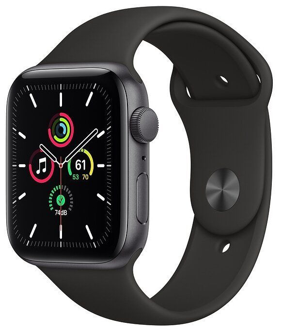 Умные часы Apple Watch SE GPS 40mm Aluminum Case with Sport Band Серый космос/черный