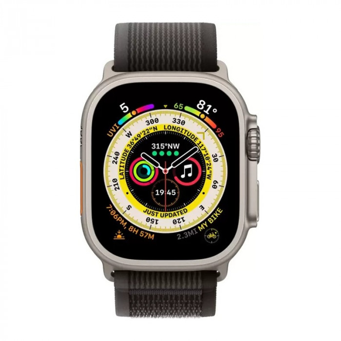 Умные часы Apple Watch Ultra 49mm GPS + Cellular Titanium Case with Black/Gray Trail Loop
