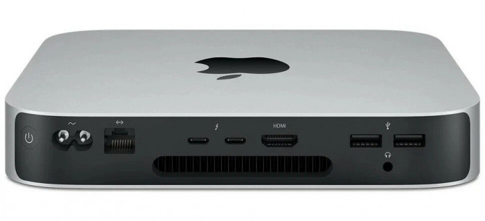 Настольный компьютер Apple Mac Mini 2023 (M2 8C CPU/10C GPU, 8Gb, 256Gb SSD) Серебристый (MMFJ3)