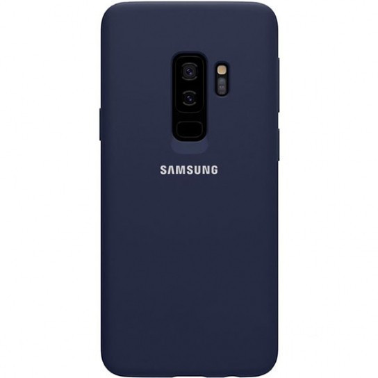 Чехол-накладка Silicone Cover для Samsung Galaxy S9 синий