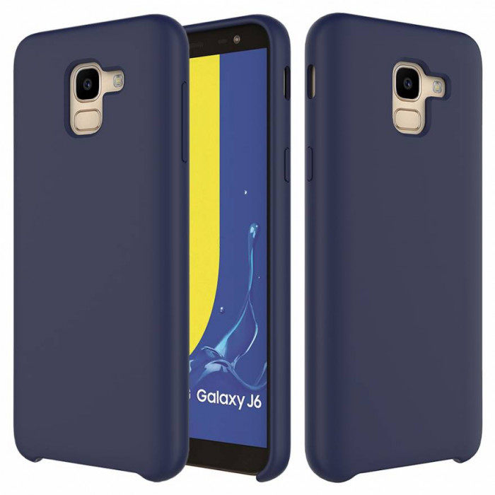 Чехол-накладка Silicone Cover для Samsung Galaxy J6 2018 Темно-синий