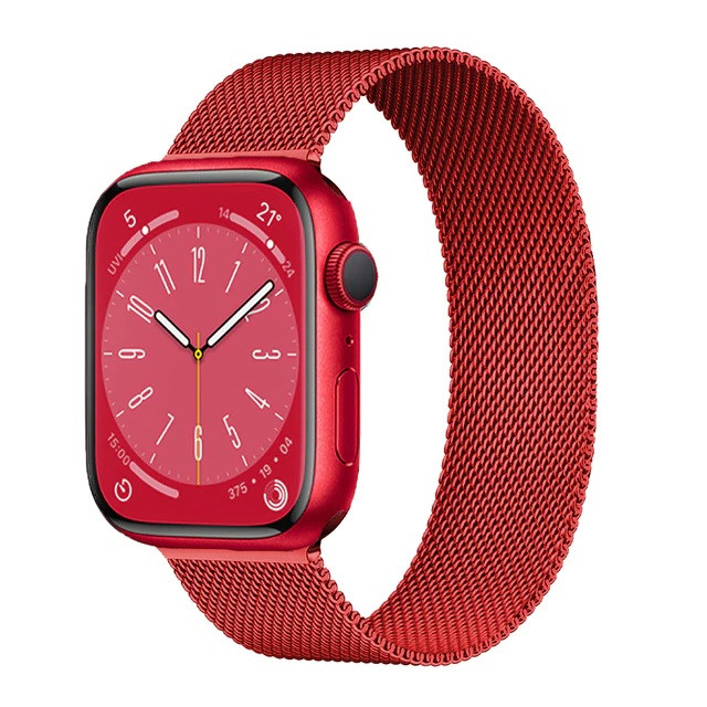 Ремешок Milanese Loop для Apple Watch 42/44/45/49мм Красный