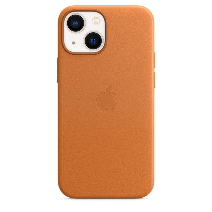 Чехол Leather Case MagSafe для iPhone 13 mini Коричневый