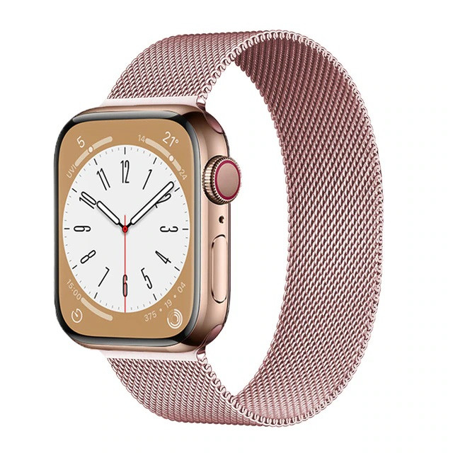 Ремешок Milanese Loop для Apple Watch 42/44/45/49мм Розовое золото