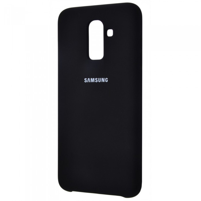 Чехол-накладка Silicone Cover для Samsung Galaxy J8 2018 Черный
