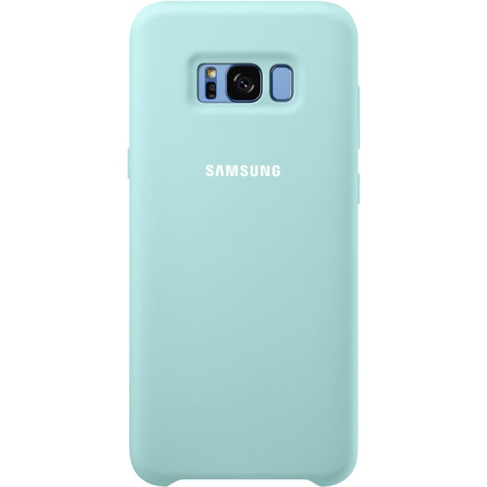 Чехол-накладка Silicone Cover для Samsung Galaxy S8 Черный S9+ Бирюзовый