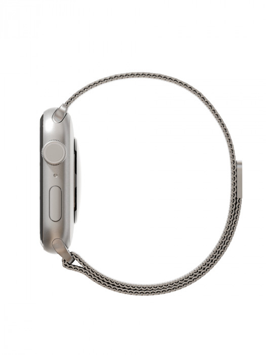 Ремешок из нержавеющей стали сетчатый "vlp" для Apple Watch 42/44/45 Серебристый